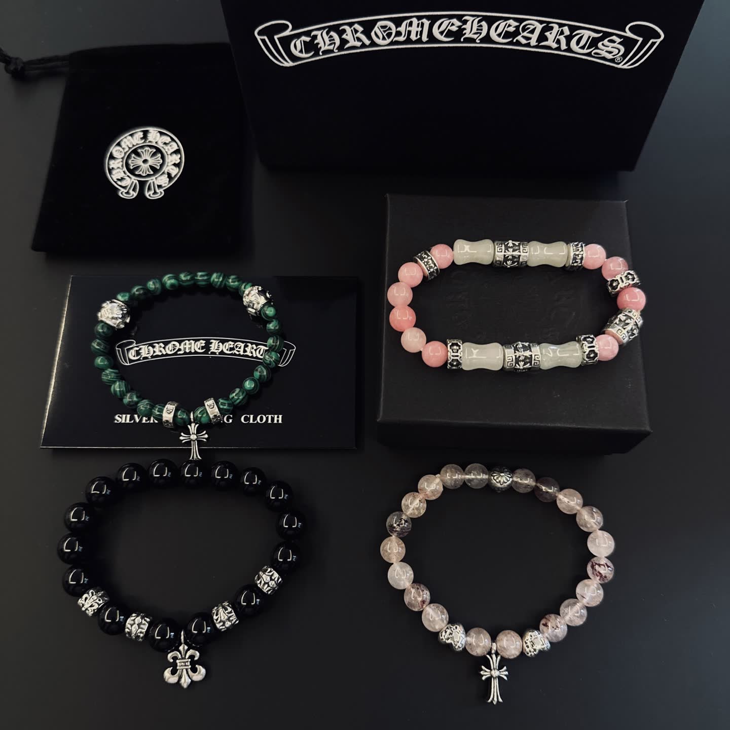 Chrome Hearts Beaded Bracelets Set Chrome Hearts Beaded Bracelets Set